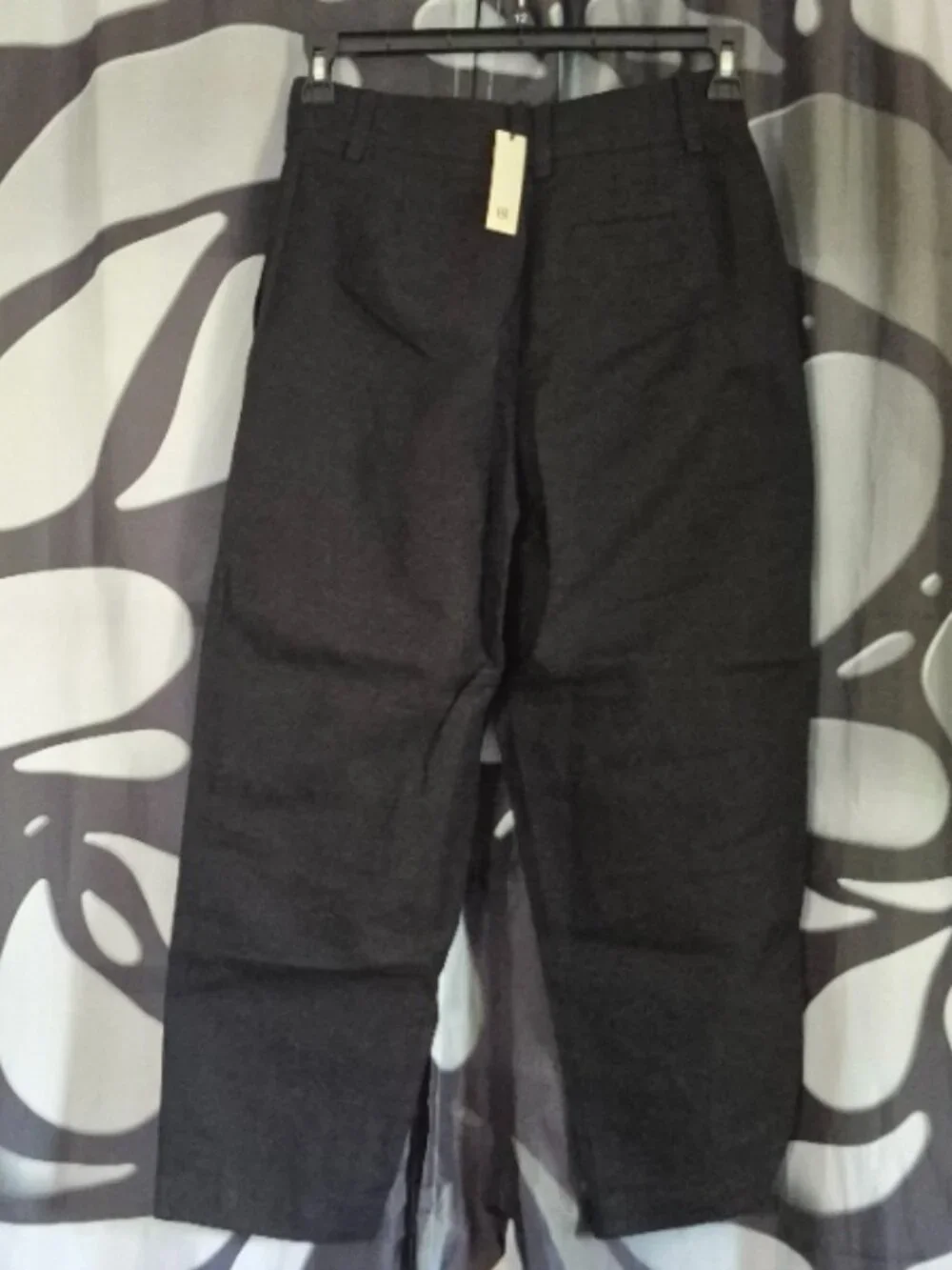 NWT Black sz 2 Banana Republic Mya Cotton Linen Cargo Pant Lightweight